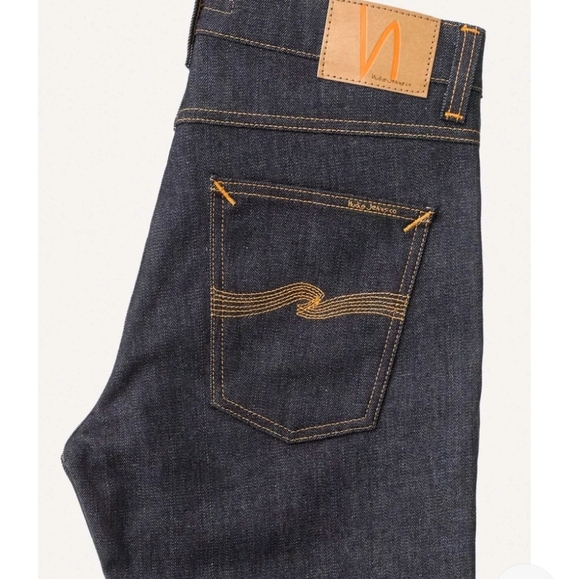 New Nudie Jeans Denim Pants Steady Eddie II Dry True Made in Italy W29 L32, W28 - Picture 2 of 16